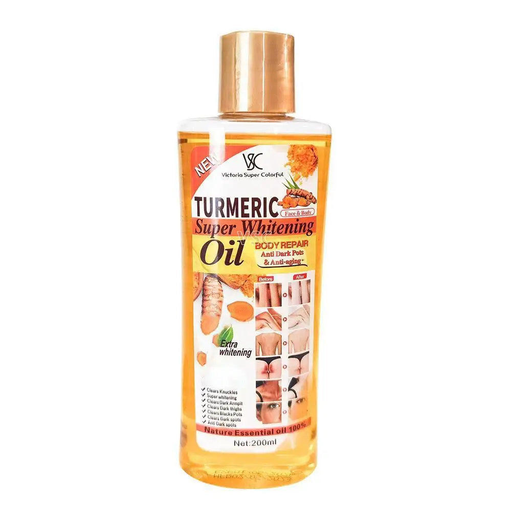 Turmeric Essential Oil – 200ml Facial & Body Massage Oil for Skin Brightening, Moisturizing & Aromatherapy
