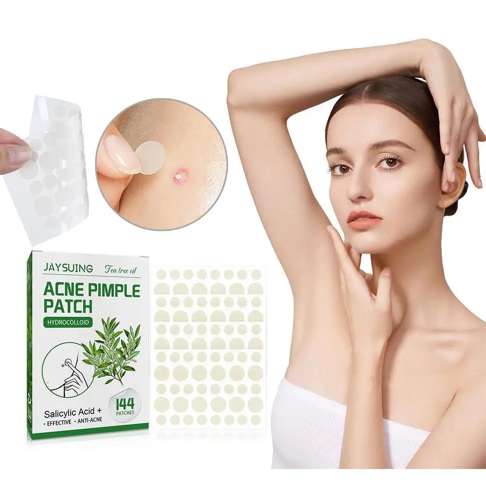 144 ACNE PIMPLE PATCHES Translucent Matte Hydrocolloid Salicylic Acid Tea Tree Oil For Inflamed Acne Improve Whiteheads