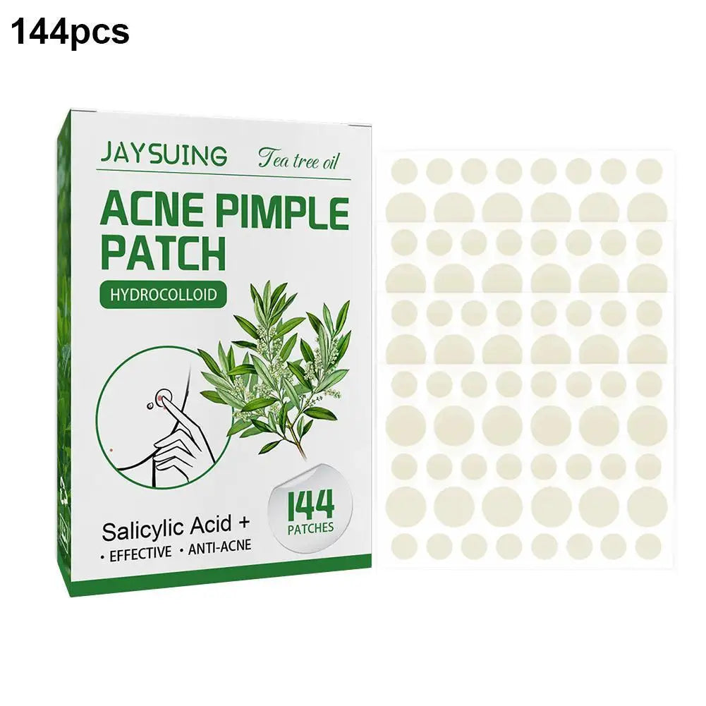 144 ACNE PIMPLE PATCHES Translucent Matte Hydrocolloid Salicylic Acid Tea Tree Oil For Inflamed Acne Improve Whiteheads