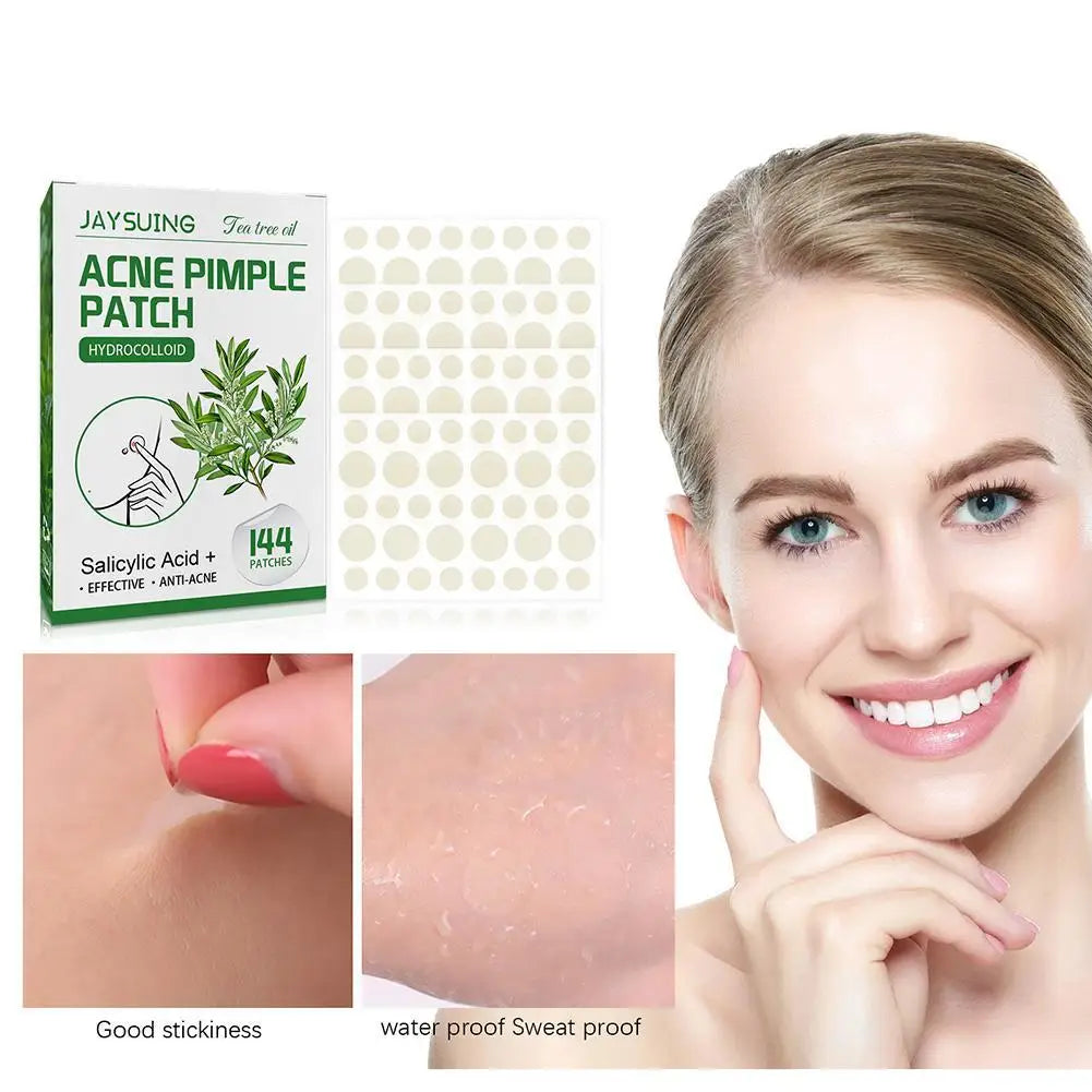 144 ACNE PIMPLE PATCHES Translucent Matte Hydrocolloid Salicylic Acid Tea Tree Oil For Inflamed Acne Improve Whiteheads