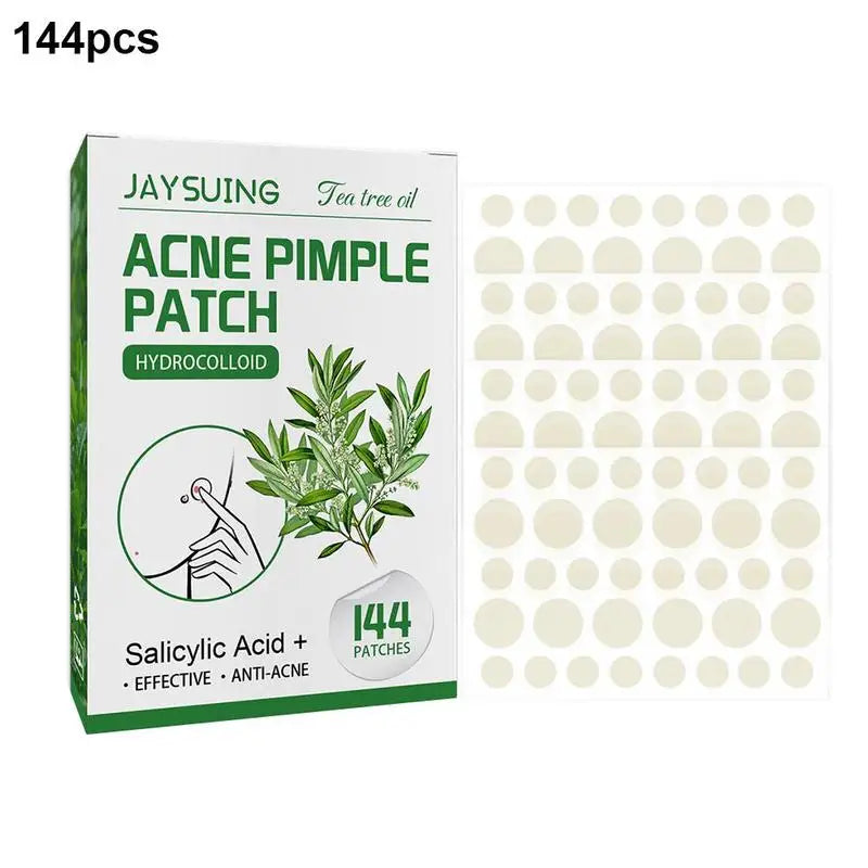 144 ACNE PIMPLE PATCHES Translucent Matte Hydrocolloid Salicylic Acid Tea Tree Oil For Inflamed Acne Improve Whiteheads